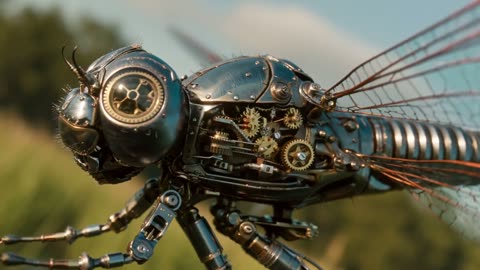 Libellule mécanique à engrenages